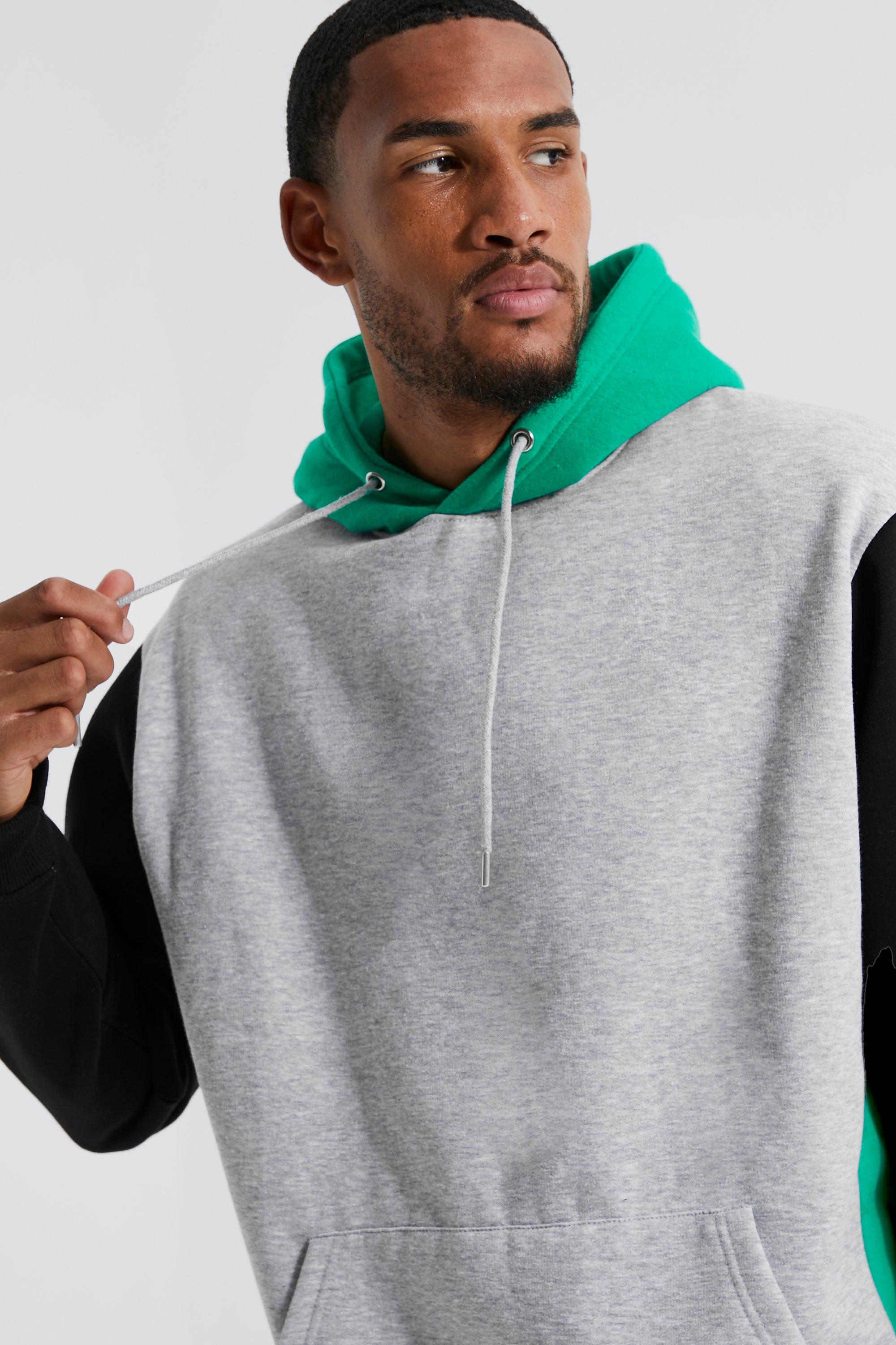 Mens color hotsell block hoodie